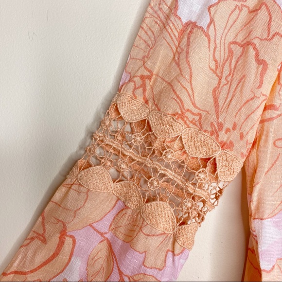 {Guess} floral crotchet detail long sleeve top - Picture 5 of 9